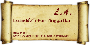 Leimdörfer Angyalka névjegykártya